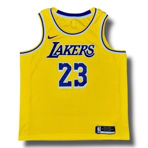 Nike Yellow and Blue Lakers Jersey